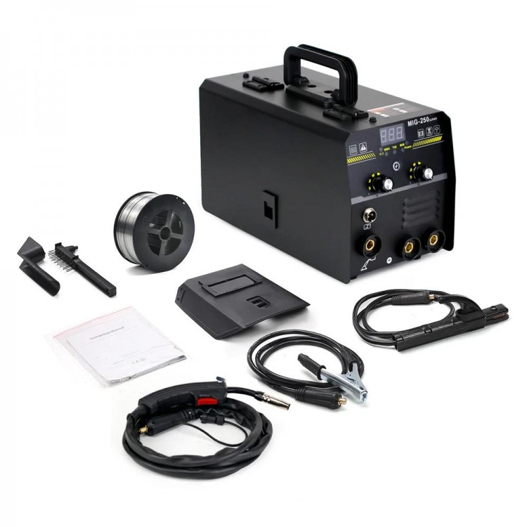 3 In 1 Mig MMA TIG Non Gas Welding Machine 250 Super 220V Welding Equipment Intelligent Adjustment  IGBT Inverter Welder