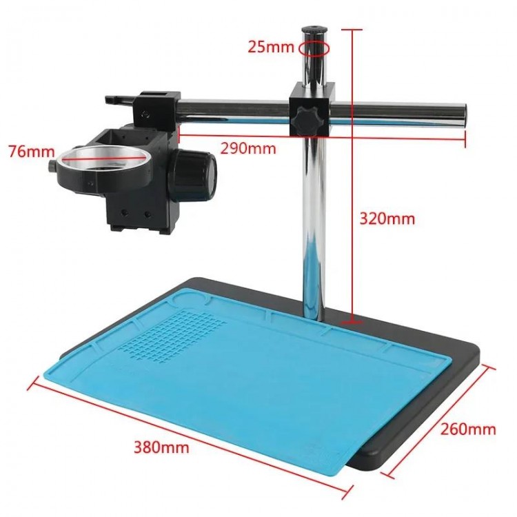 3.5X-90X Simul-Focus Continuous Zoom Trinocular Stereo Microscope 56 LED Ring Light Work Mat For PCB Board Soldering Repair