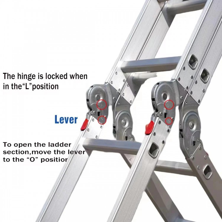 Folding Ladder Multi-function Aluminium Extension 8 in 1 Step Heavy Duty Combination aluminium ladder 4.7m