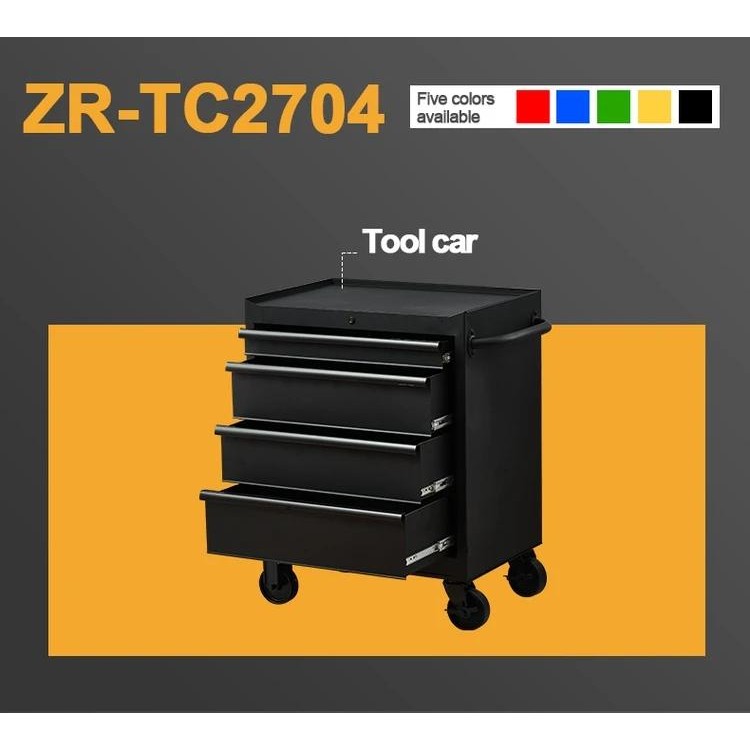 Hot Sales Auto Repair 4 Drawer Tool Box Garage Workshop Tool Cabinet Trolley with Wheels for Tools Storage