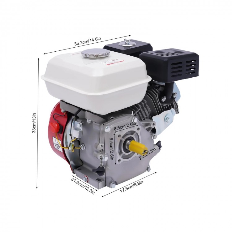 7.5HP 5.1KW 4-Stroke OHV Single Cylinder Petrol Engine Gasoline Engine Rotavator Petrol Pressure Washer Engine 3600 Rpm GX210