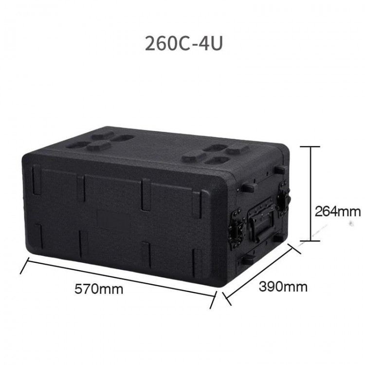 Tool Cabinet Flight Case Stage Audio Amplifier Organizer Portable Toolbox Shockproof PE Plastic Microphone Receiver Box
