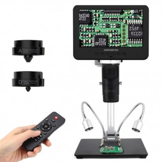 Andonstar AD246SM Trinocular 2000X UHD 2160P HDMI Digital Microscope with PC Connection for PCB Solder Check for Phone Repair