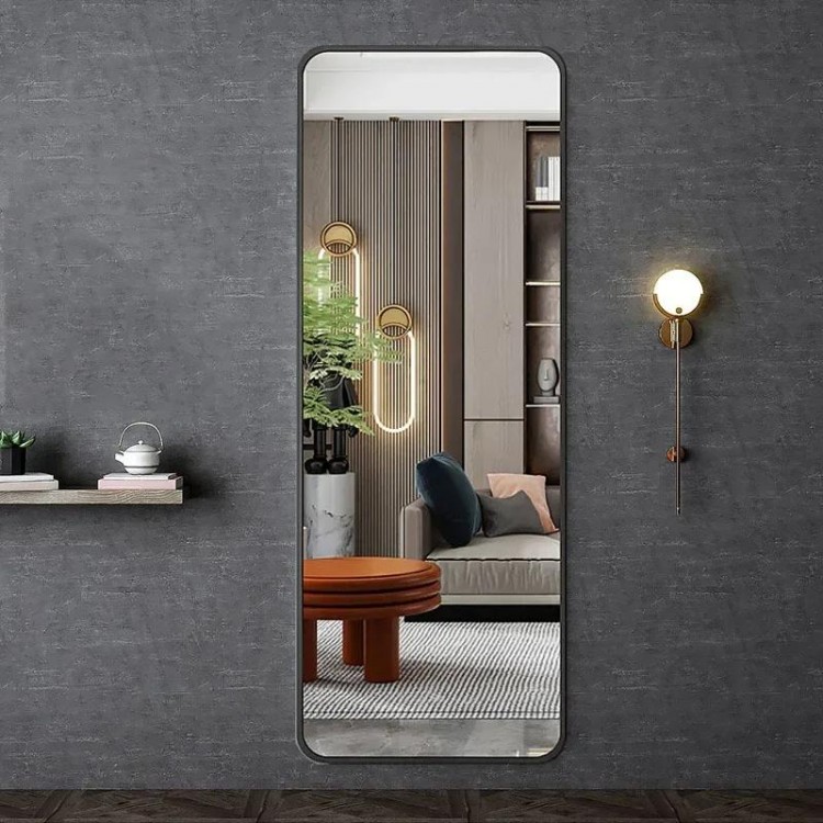 Aesthetic Decor Mirror Floor Big Rectangle Maiden Cool Creative Full Body Mirror Vanity Cool Travel Miroir Mural Home Decoration