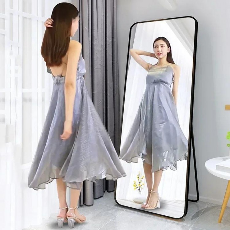 Aesthetic Decor Mirror Floor Big Rectangle Maiden Cool Creative Full Body Mirror Vanity Cool Travel Miroir Mural Home Decoration