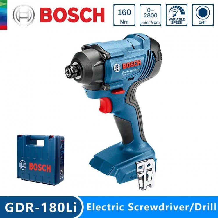 Bosch Rechargeable Impact Wrench GDR 180 LI 18V 160Nm Driver Electrical Impact Screwdriver Hand Drill Original Power Tools