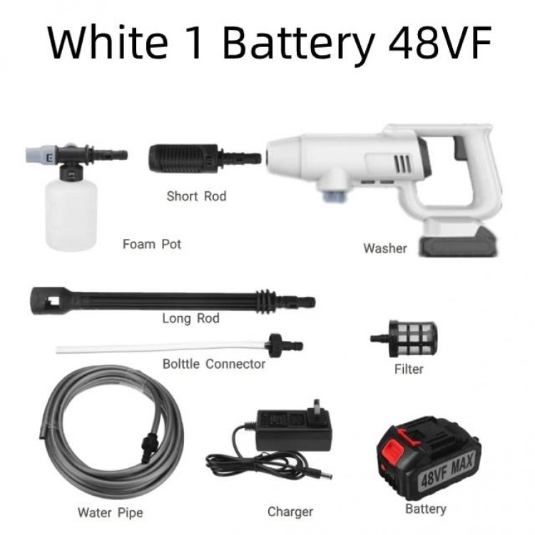 45Bar 350W Water Spray Gun Cordless High pressure Car Washer Portable High Pressure Washing Machine Pump for Makita 48V Battery