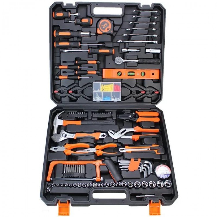 157 PCS Tool Set General Household Hand Tool Kit Home Auto Repair Box Case for Garden Office House Repair with Storage Case