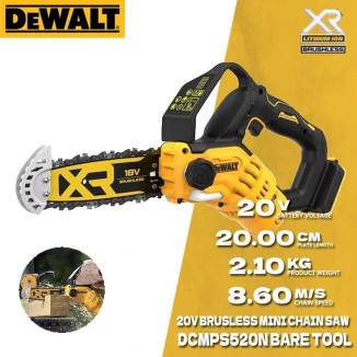 DEWALT DCMPS520 Cordless Chain Saw Bare Tool 20V Pruning Saw Woodworking Handheld Pruning Chainsaw Garden Cutting Tool DCMPS520N
