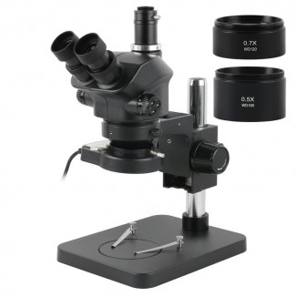 Industrial Lab Simul-Focal 50X 100X Stereo Microscope Trinocular Microscope + 0.5X 1.0X 0.7X 1.5X 2.0X Auxiliary Objective Lens