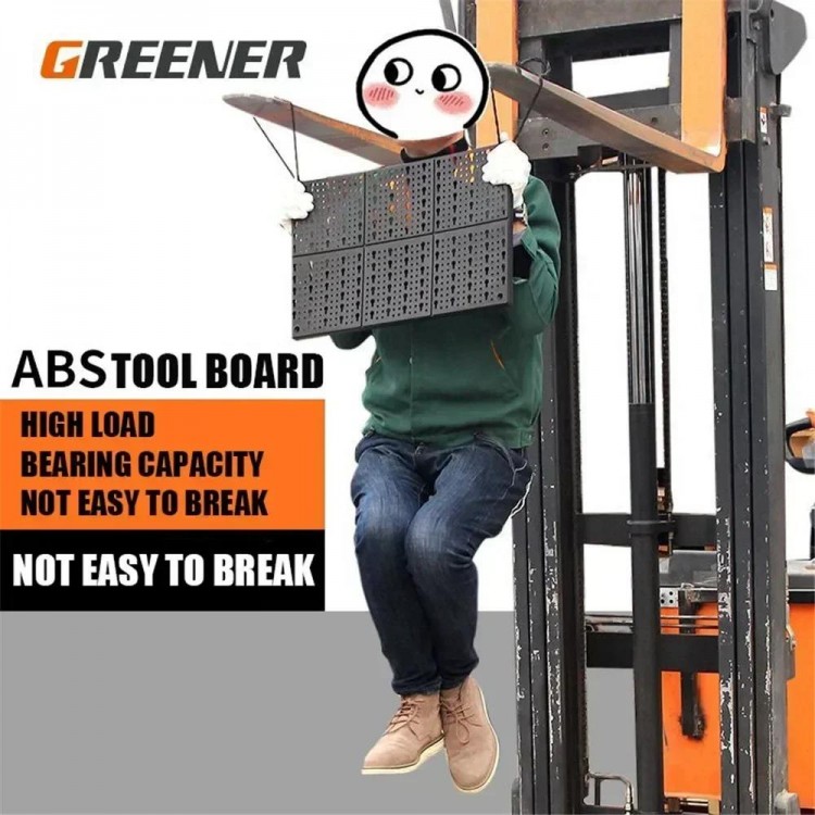 2024 Wall-Mounted Garage Tool Board with Hooks Hardware Hanging Board Workshop Storage Rack Garage Tool Cabinet Organizer