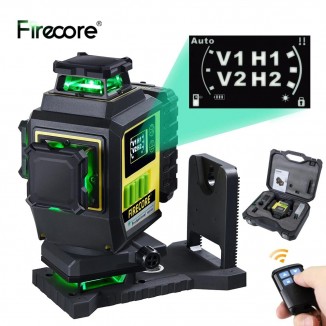 FIRECORE F95T-4G 16 lines 4D Green Laser Level 360 6700mAh Li-ion Battery Self-Leveling Remote Control Integrated L-Bracket