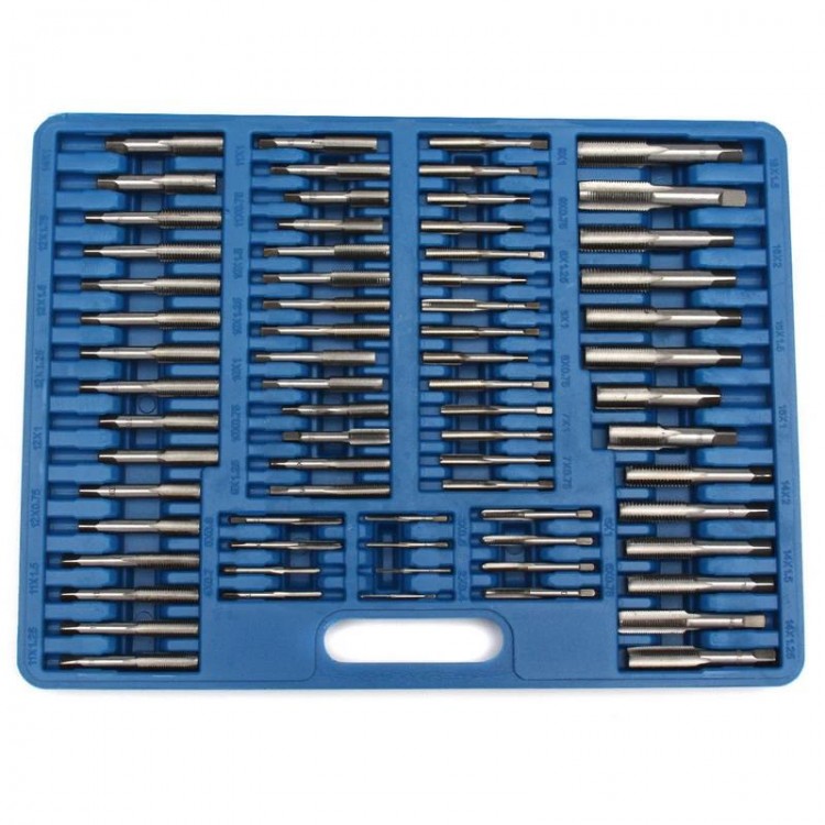 110pcs/set Tap Die SetScrew Thread Metric Taps Wrench Dies DIY Kit Wrench Screw Threading Hand Tools Alloy Metal