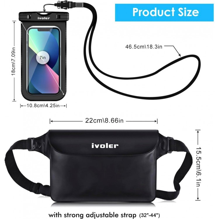 Waterproof Bum Bag Protective Case with Waterproof Mobile Phone Case