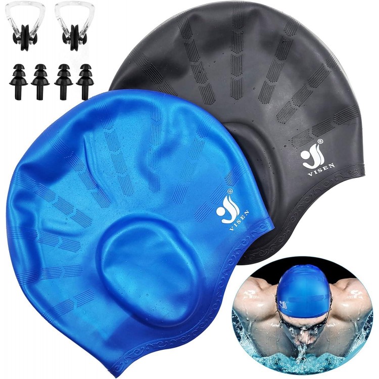 Unisex Silicone Swimming Cap Ear Protection