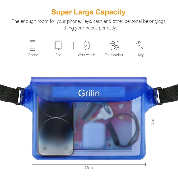 Waterproof Bag Bum Bag , Screen-Friendly Waterproof Mobile Phone Case