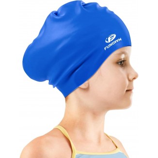 Swimming Cap for Kids, Long/Short Hair, Unisex Swimming Cap