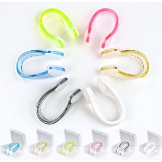Nose Clip Swimming Pack of 6 Non-Slip Nose Clips for Swimming