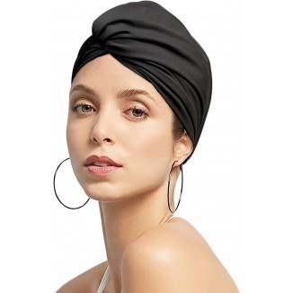 Swimming Cap Women's Turban Swimming Cap Ear Protection Swimming