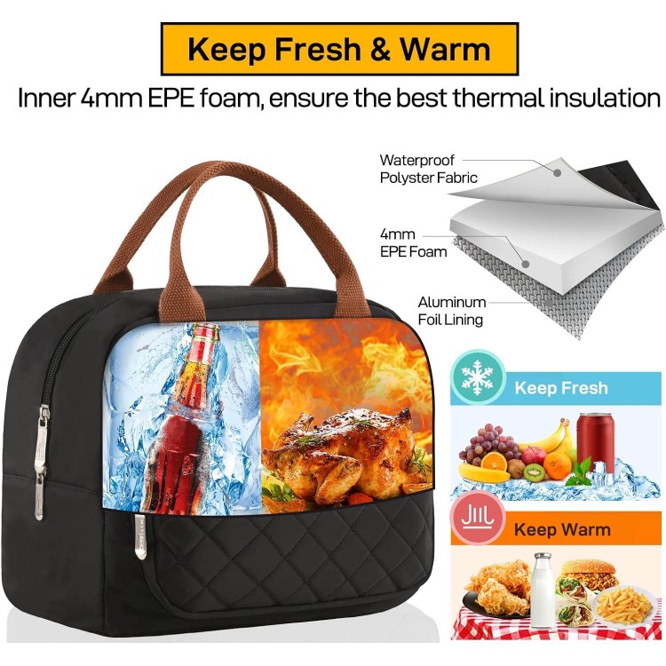 Insulated Lunch Bag for Women Men Work Adult Cooler 