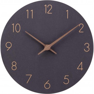 Wooden Wall Clock Without Ticking Noises Silent Modern 30 cm