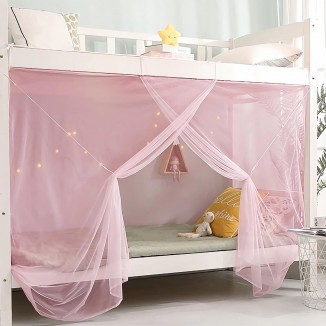 8 Corner Bed Canopy Curtains for Girls Boys Bed Decor, Bed Canopy