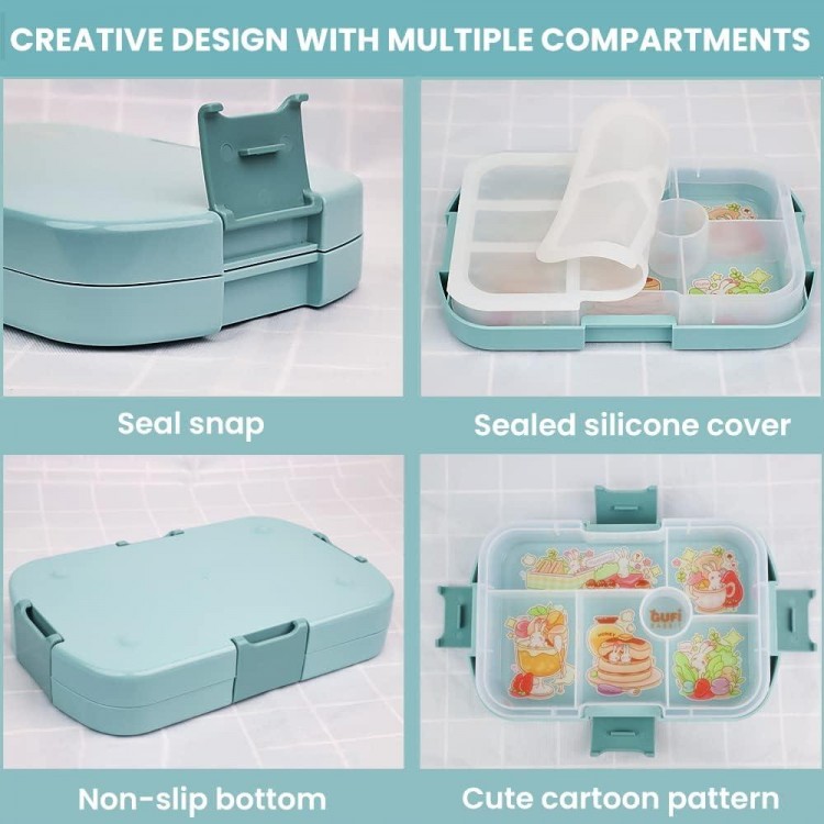 Children's Lunch Box with Compartments 1000 ml, Bento Box Lunch Box