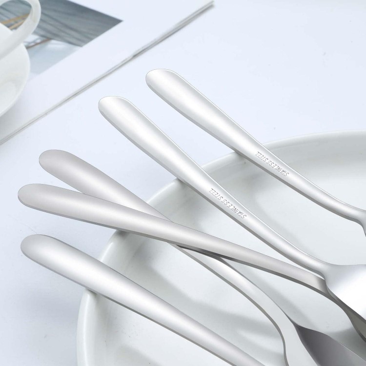 24 Piece Soup Spoon Set, 8 Inch (20.4 cm) Spoon Set, Stainless Steel Tablespoon, Mirror Polished Table Spoon