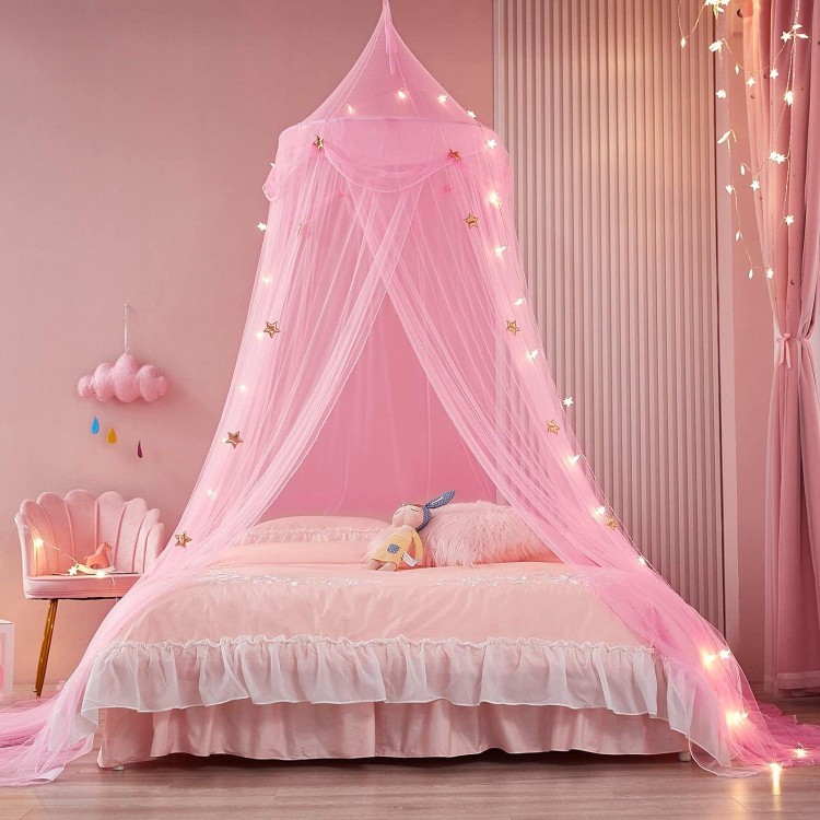 Bed Canopy with Fluorescent Lights Luminous Stars Bed Canopy Girls