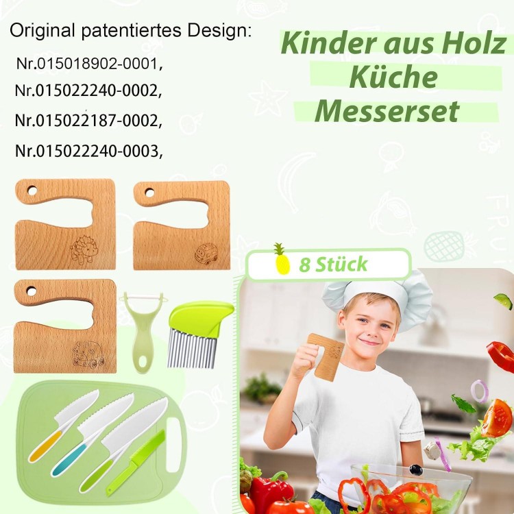 Children's Knife 8-Piece Kitchen Knife Set for