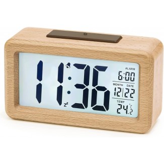 Digital Alarm Clock, Wood with Sensor Modules