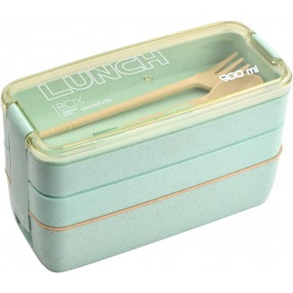 1 Pack Reusable Lunch Bento Boxes, Meal Prep Lunch Box with Cutlery