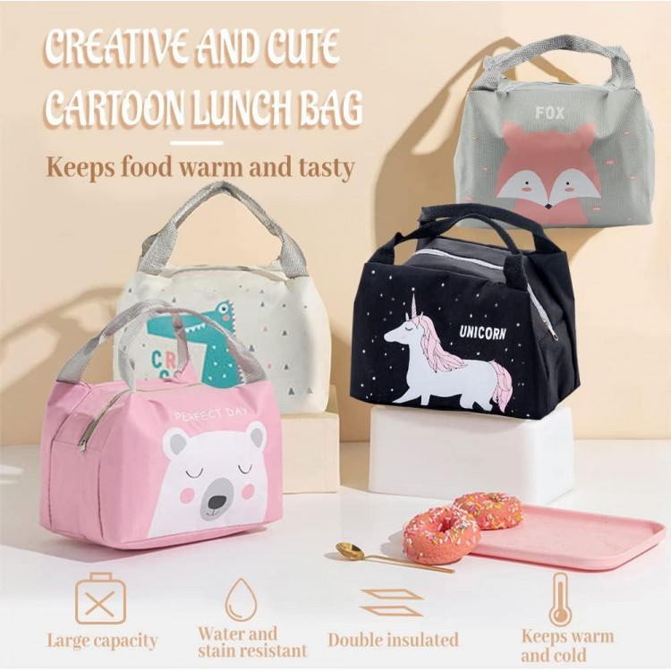 Cartoon Lunch Bags for Women, Thermal Bag Mini