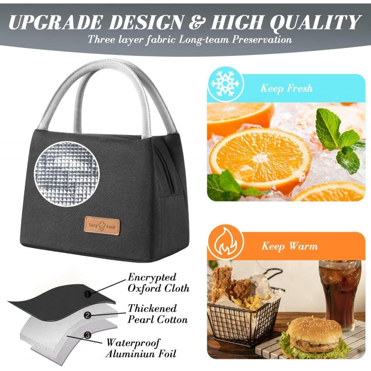 Insulated Lunch Box Bag, Waterproof Lunch Bag