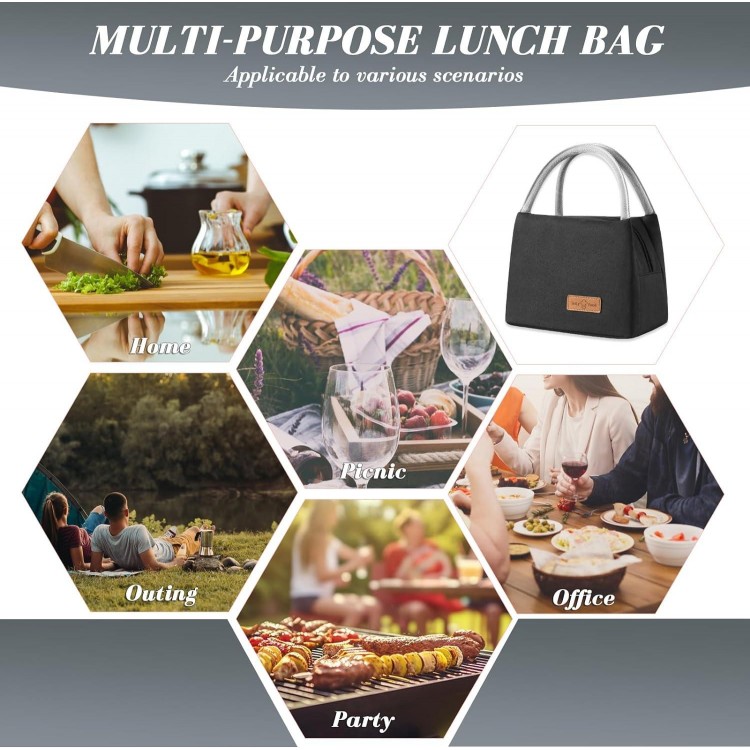 Insulated Lunch Box Bag, Waterproof Lunch Bag