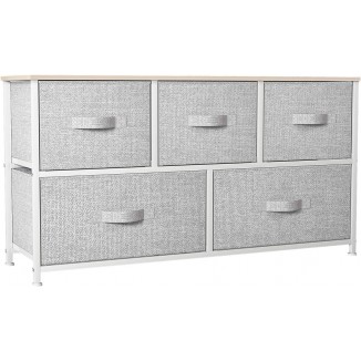 Chest of Drawers with 5 Drawers Fabric Storage Chest of Drawers
