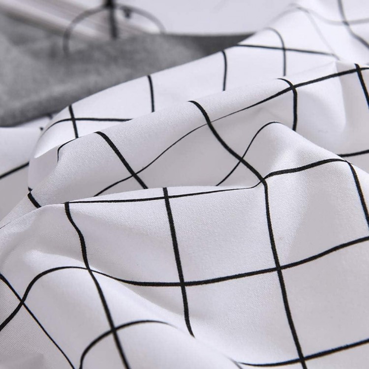 2-Piece Checked Bed Linen,Microfibre Duvet Cover
