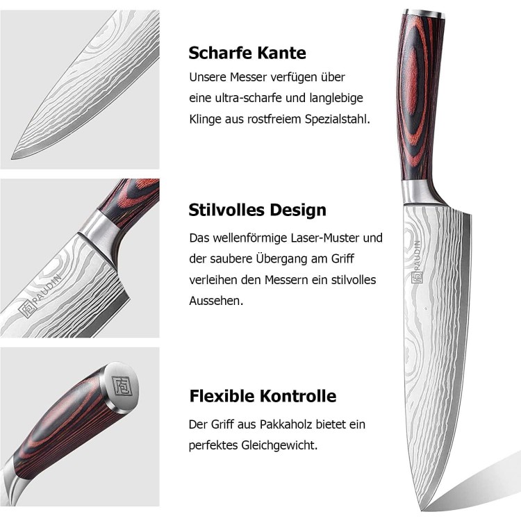Knife Set, Kitchen Knife Set, 3-Piece Made of High
