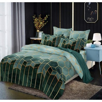 Geometric Bed Linen 2/3 Piece Checked Botanical Floral Pattern Duvet