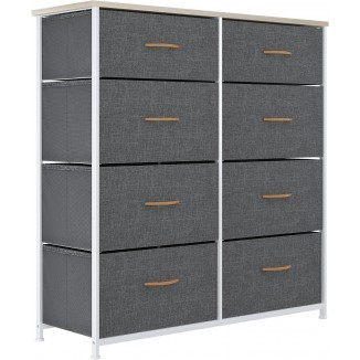 Chest Of Drawers With 8 Drawers,Easy To Pull, Storage Cabinet