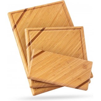 Wooden Chopping Board (Set of 3) - Luxury Bamboo Wooden Board