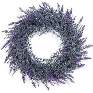 Lavender Wreath for Front Door, 48 cm/19 Inch