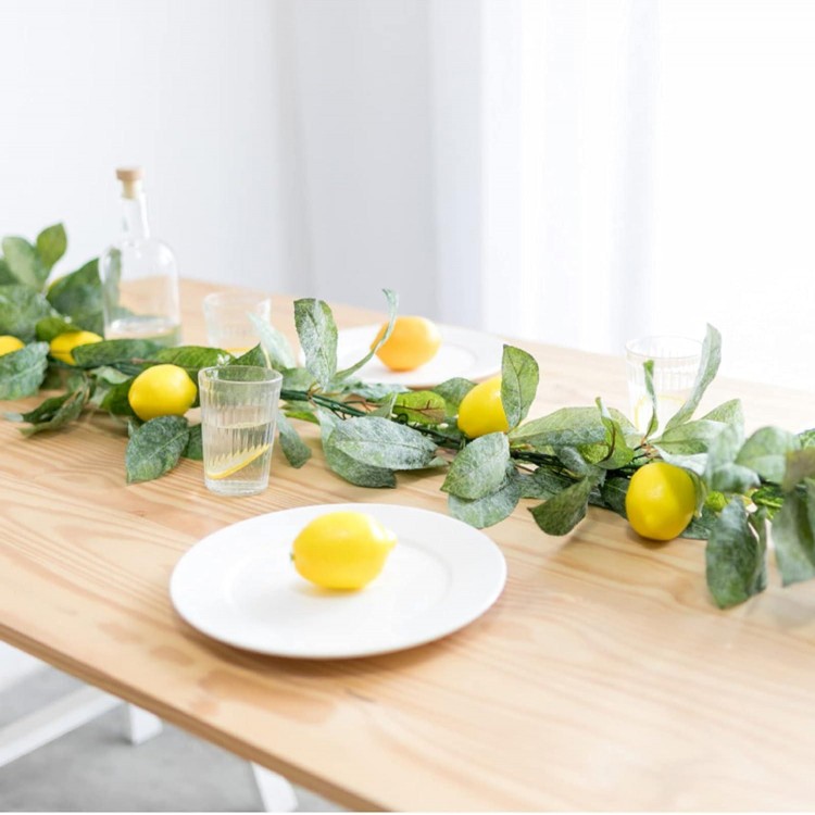 Artificial Lemon Garland 185cm Artificial Fruit