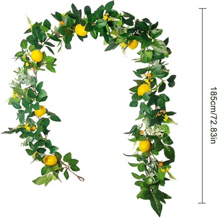 Artificial Lemon Garland 185cm Artificial Fruit