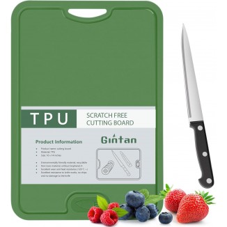 Flexible TPU Chopping Board, BPA Free with Knife and Juice Groove
