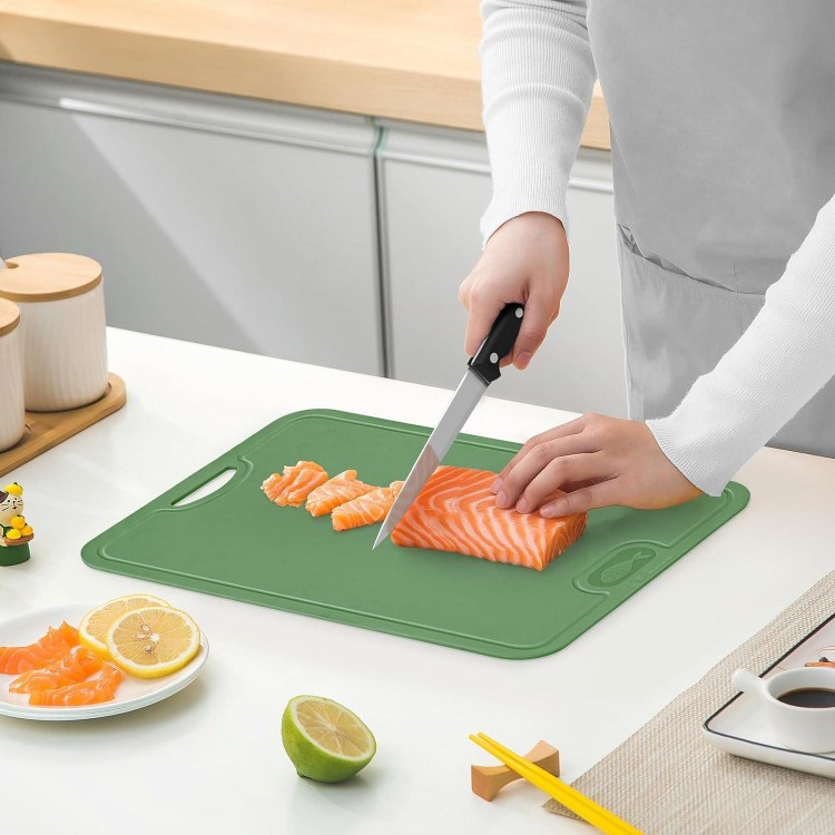 Flexible TPU Chopping Board, BPA Free with Knife and Juice Groove