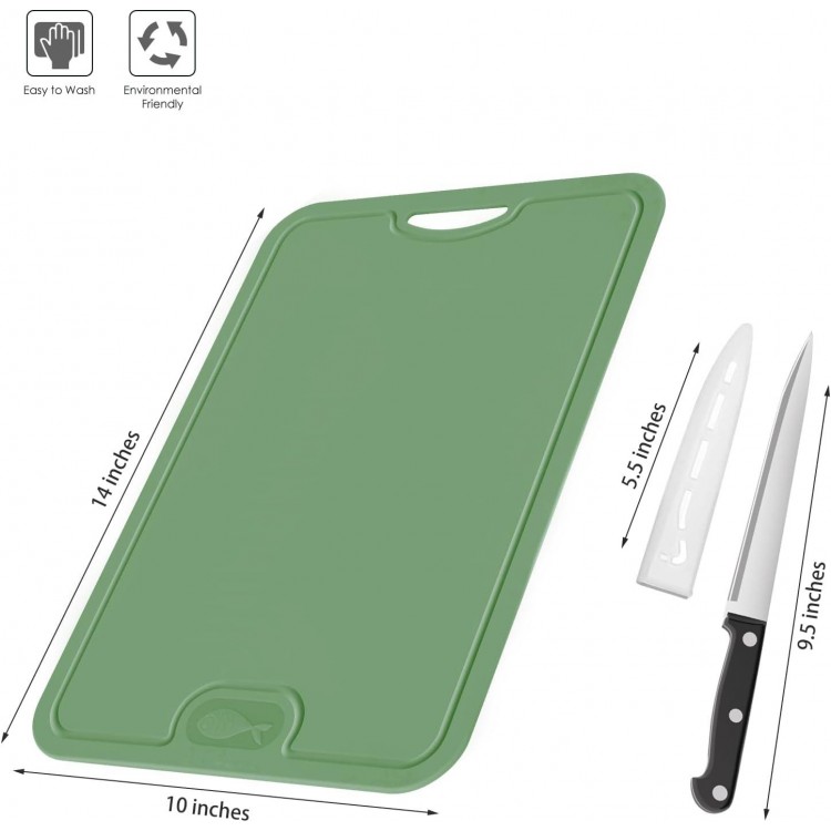 Flexible TPU Chopping Board, BPA Free with Knife and Juice Groove