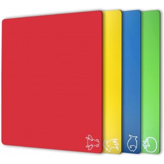 Plastic Chopping Boards for Kitchen Flexible, Coloured Cutting Mats