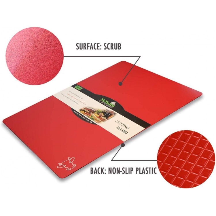 Plastic Chopping Boards for Kitchen Flexible, Coloured Cutting Mats