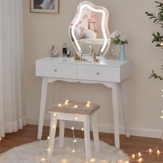 Dressing Table Vanity Set LED Dressing Table Cosmetic Table Mirror